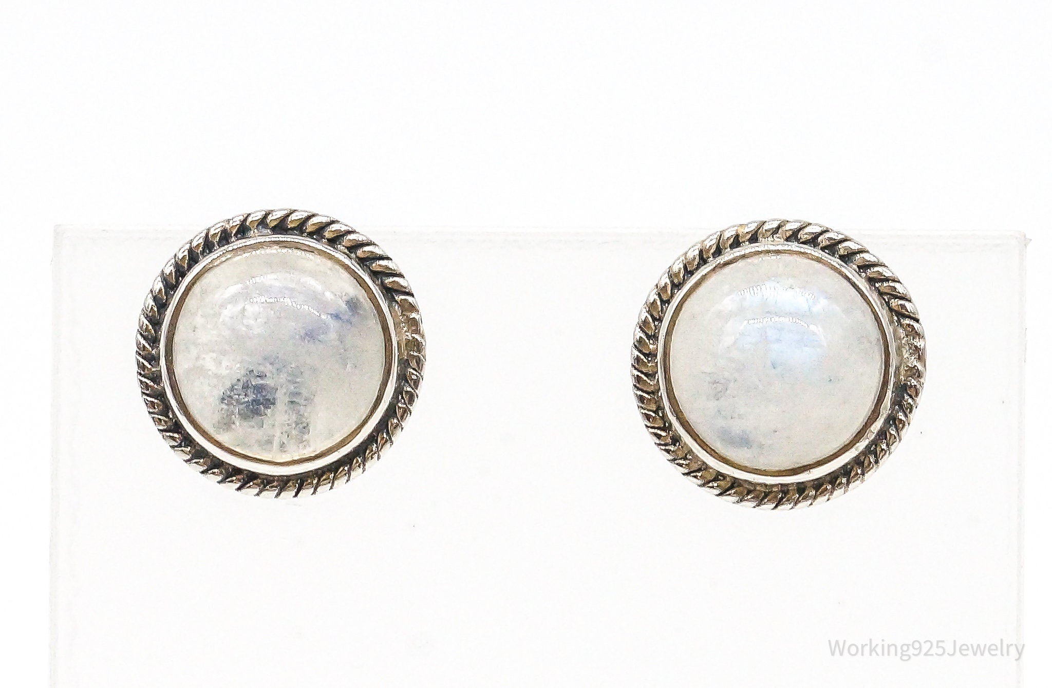 Vintage Moonstone Sterling Silver Earrings | Jewelry > Earrings | Wiccan Center