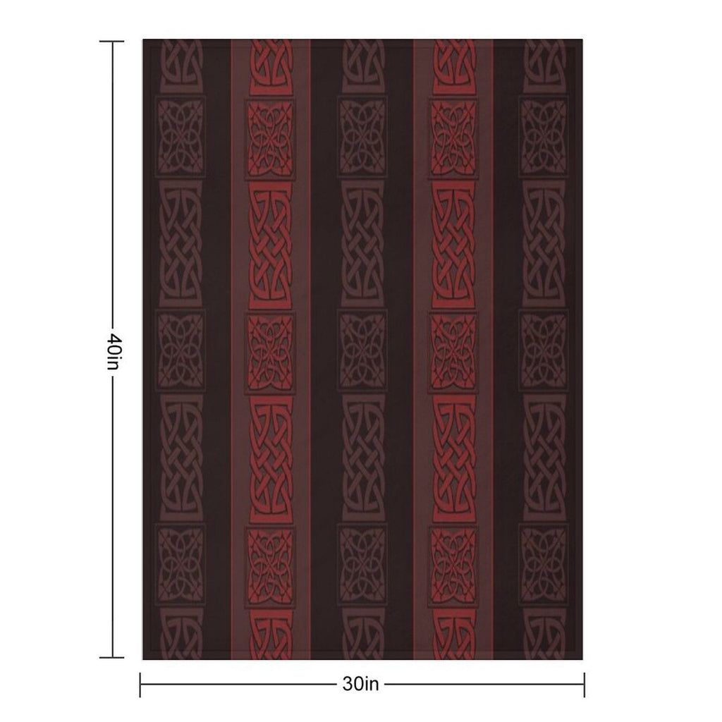 Viking Dark Red Wrinkle-free Throw Blanket
