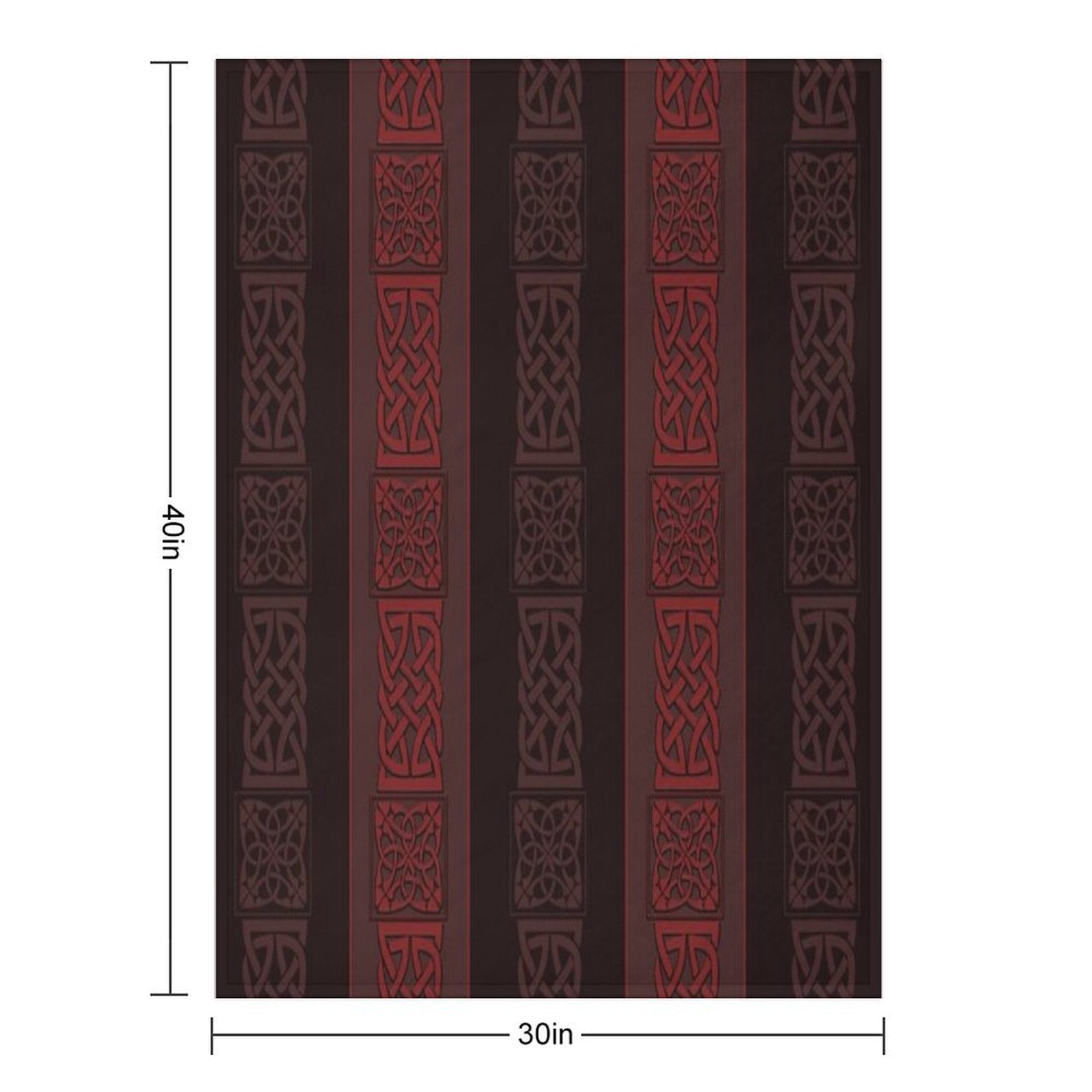 Viking Dark Red Wrinkle-free Throw Blanket