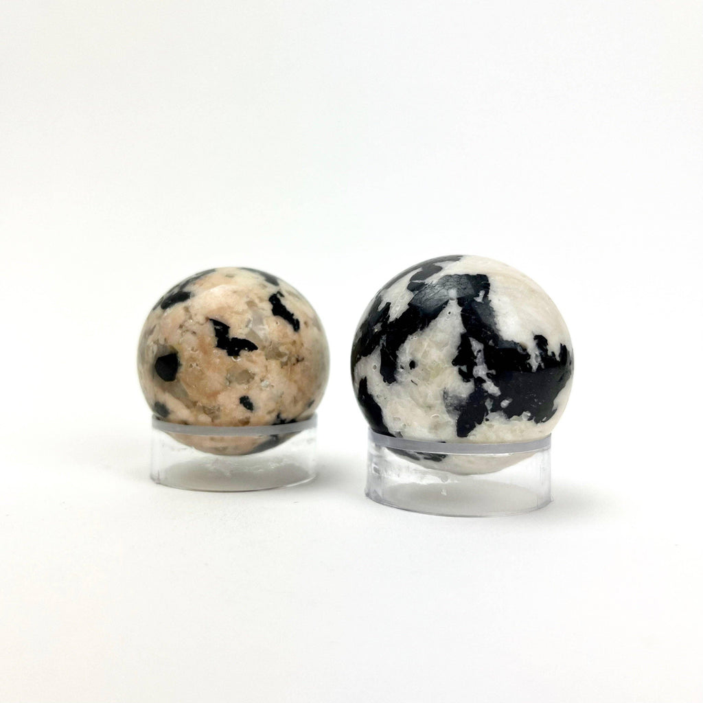 Black Tourmaline Feldspar Sphere