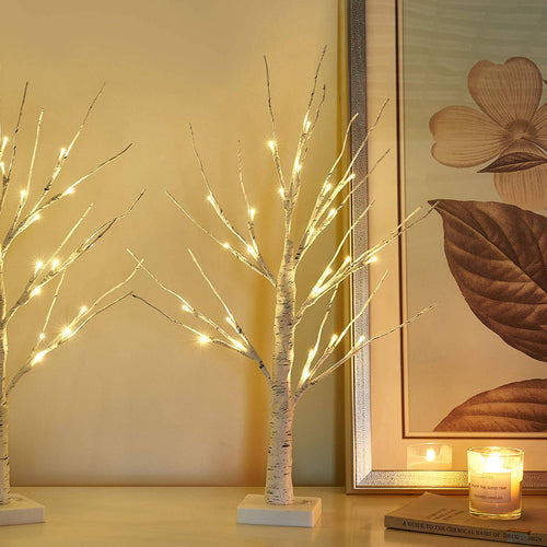 50CM Table Birch Tree 18 LED Battery Operated | Artificial Tree | Wiccan Center