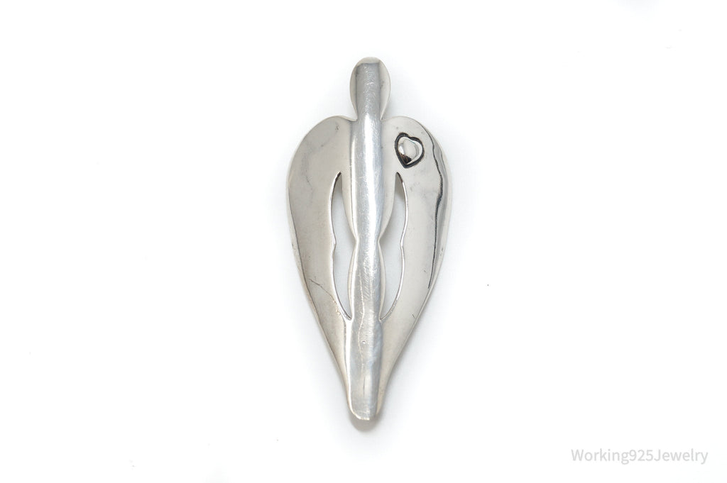 Designer Carolyn Pollack Relios Modern Heart Sterling Silver Necklace Pendant | Jewelry > Necklaces > Pendants | Wiccan Center