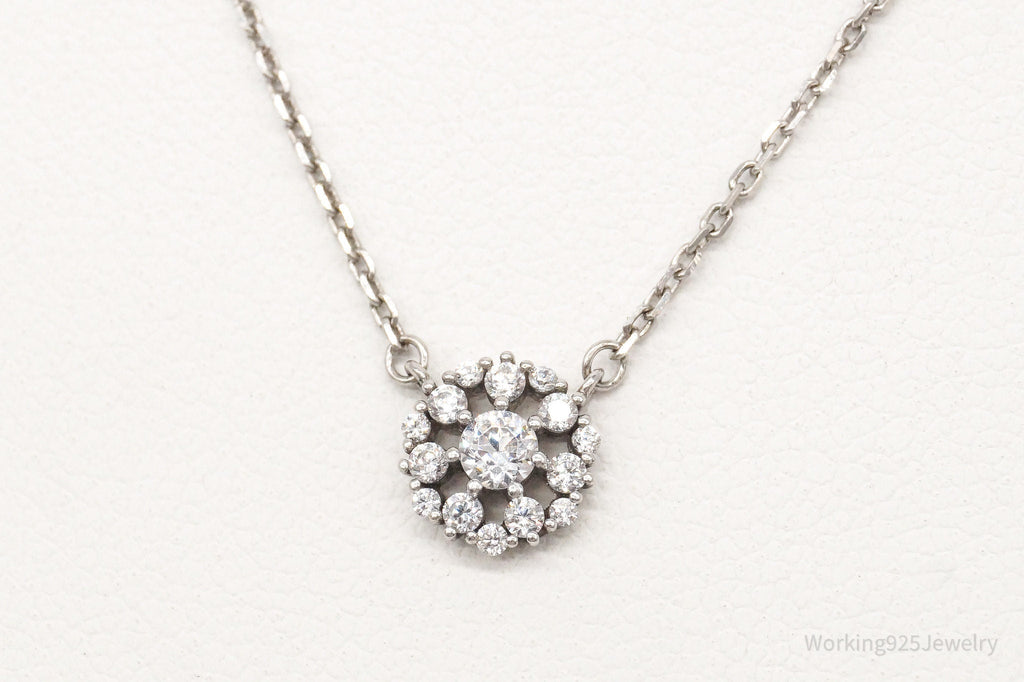 Vintage Cubic Zirconia Sterling Silver Necklace | Jewelry > Necklaces > Pendants | Wiccan Center