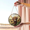 Sunflower Highland Cow Suncatcher | Gifts | Wiccan Center