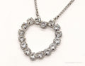 Antique Crystal Heart Sterling Silver Necklace 16" | Jewelry > Necklaces > Pendants | Wiccan Center