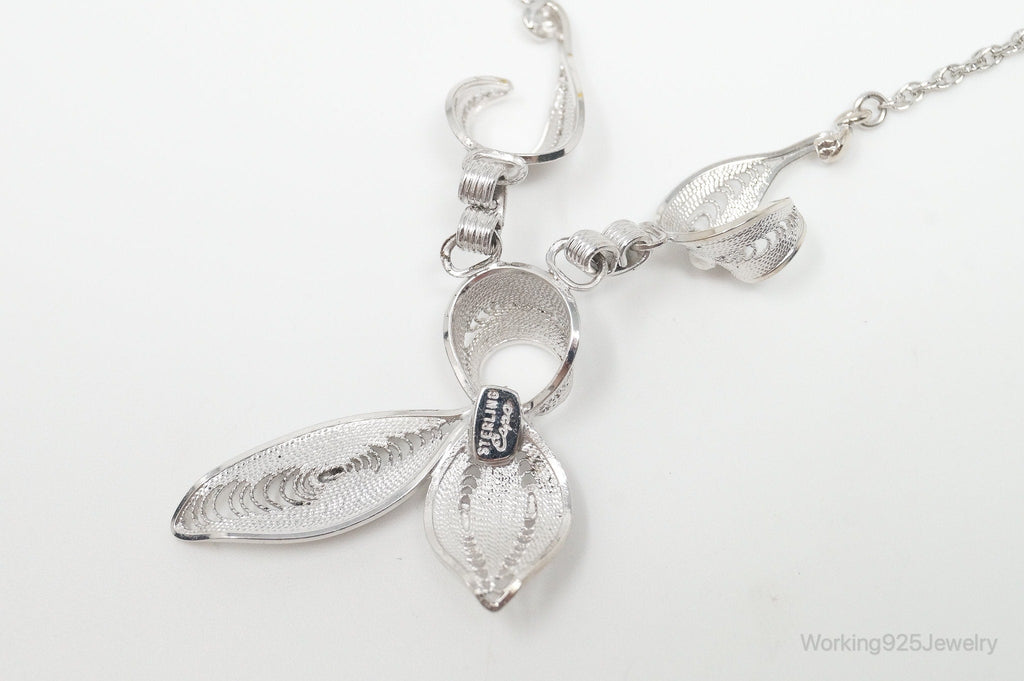 Vintage Joseph Esposito Filigree Sterling Silver Necklace | Jewelry > Necklaces > Pendants | Wiccan Center