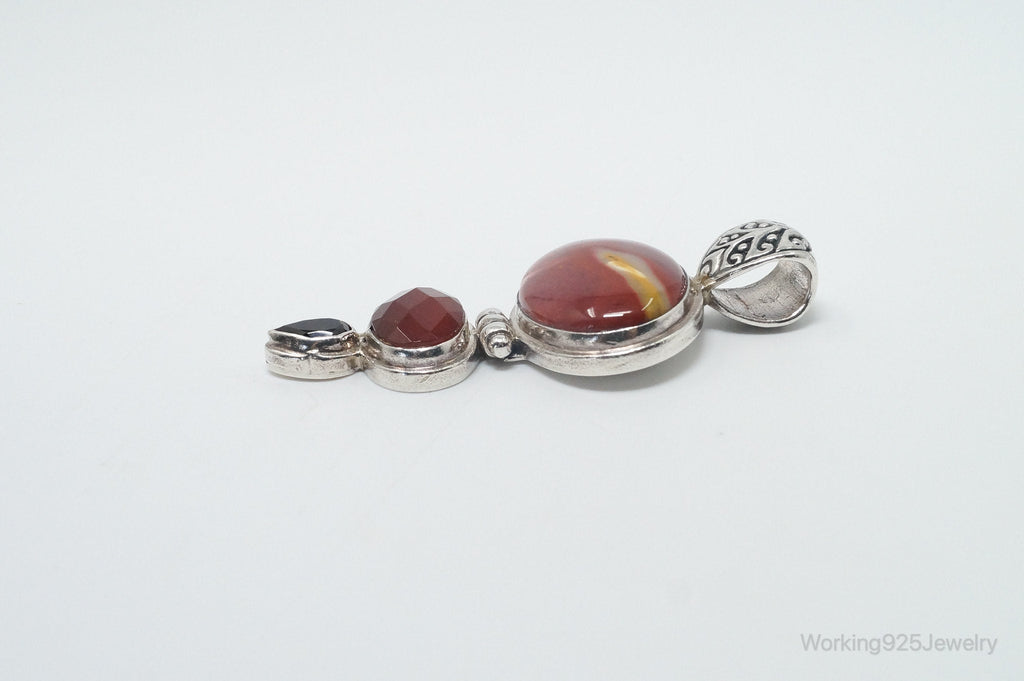Vintage Designer AF Mookaite Jasper Carnelian Garnet Sterling Silver Pendant | Jewelry > Necklaces > Pendants | Wiccan Center