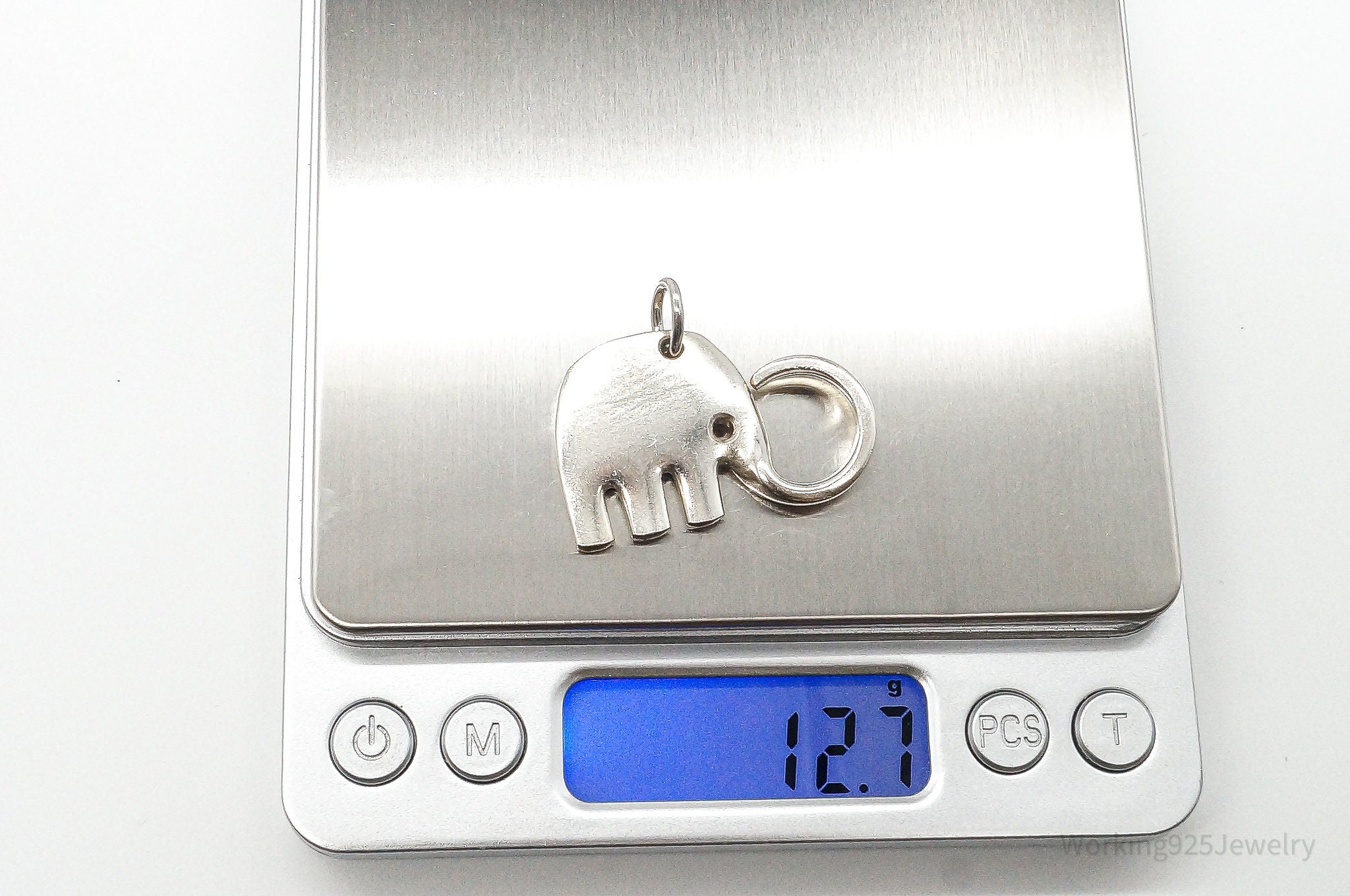 Vintage Elephant Shape Cut Sterling Silver Plated Fork Pendant | Jewelry > Necklaces > Pendants | Wiccan Center