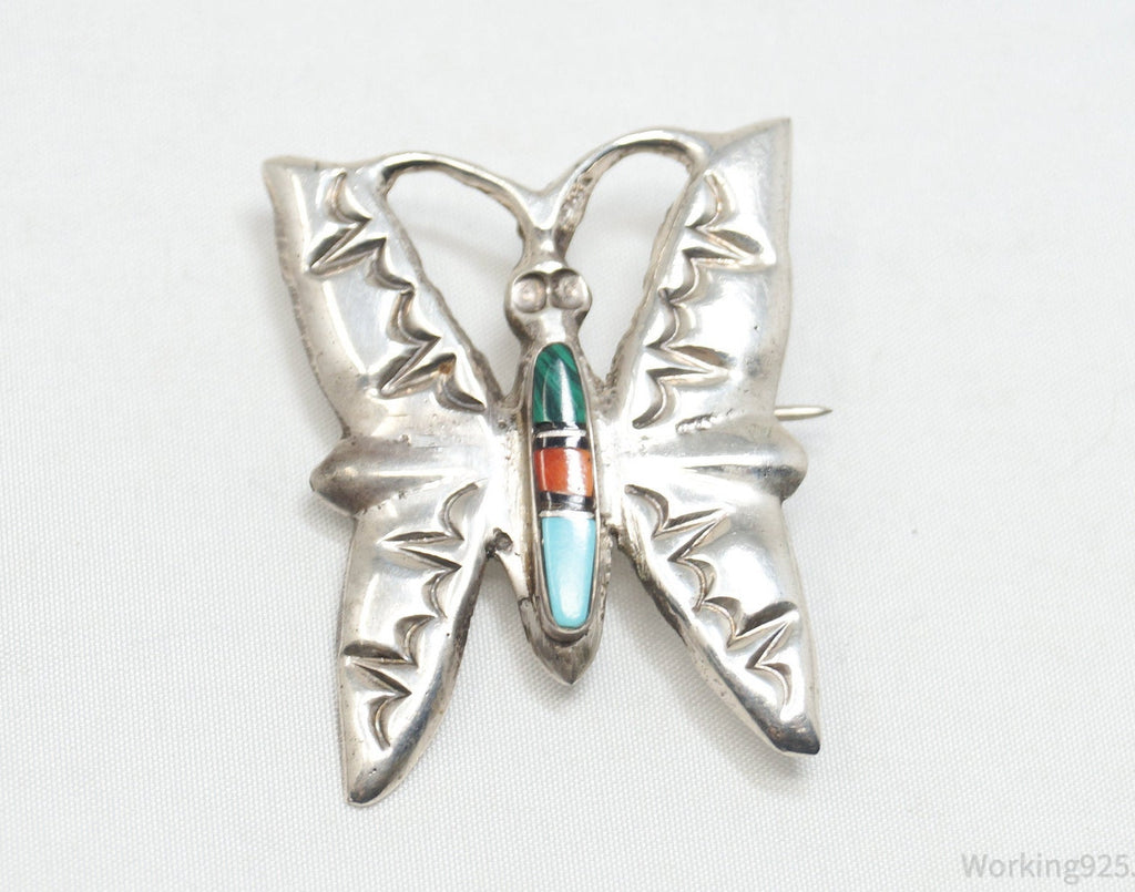 Vintage Native American Wilbur Musket Jr Navajo Sterling Silver Brooch Pendant | Jewelry > Necklaces > Pendants | Wiccan Center