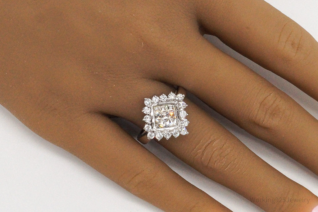 Vintage Cubic Zirconia Sterling Silver Ring - Size 8 | Jewelry > Rings | Wiccan Center
