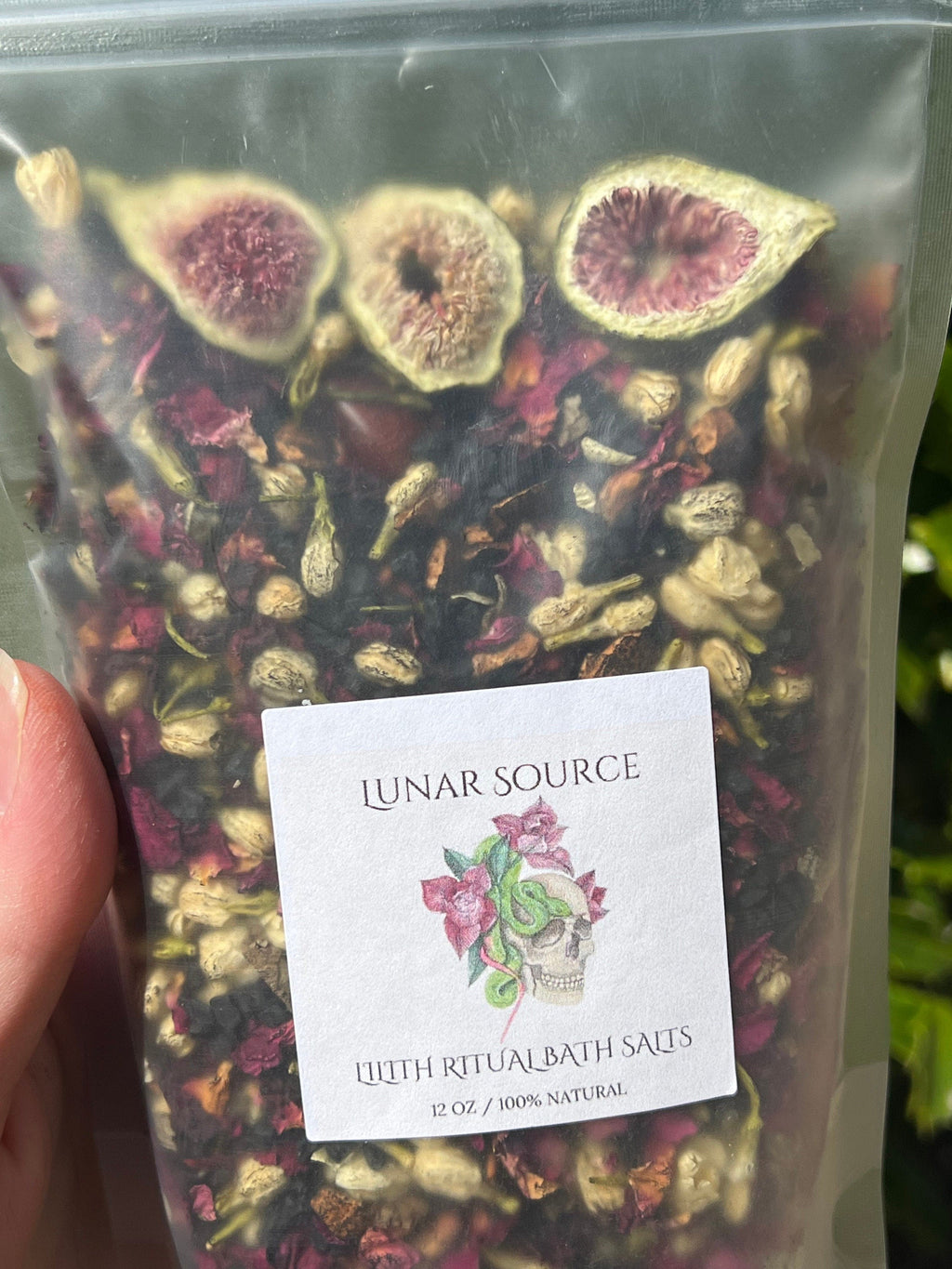 Lilith Ritual Bath Salts | Dark Moon Goddess Offering Lilit Temptress Witchy Devotional Pagan Deity Herbal Carnelian Crystal Black Salt Soak | | Wiccan Center