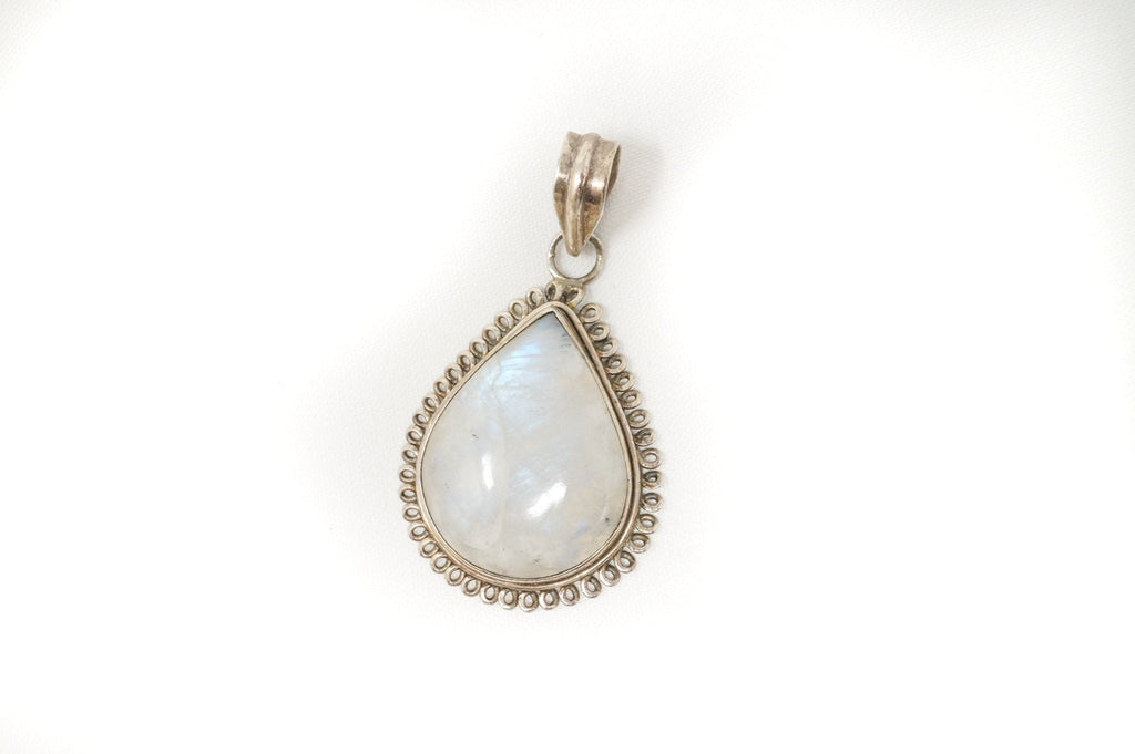 Vintage Moonstone Sterling Silver Southwestern Necklace Pendant | Jewelry > Necklaces > Pendants | Wiccan Center
