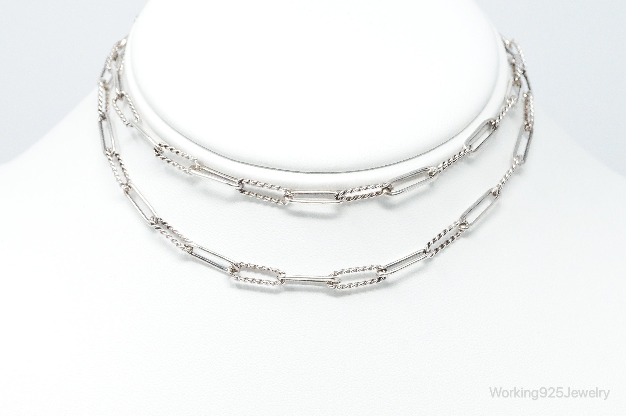 Vintage Modernist Link Sterling Silver Chain Necklace | Jewelry > Necklaces > Pendants | Wiccan Center