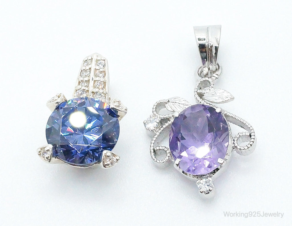 Diamonique Amethyst Cubic Zirconia Sterling Silver Necklace Pendants | Jewelry > Necklaces > Pendants | Wiccan Center