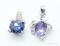 Diamonique Amethyst Cubic Zirconia Sterling Silver Necklace Pendants | Jewelry > Necklaces > Pendants | Wiccan Center