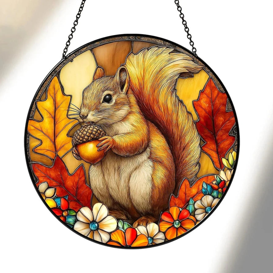 Autumn Squirrel Suncatcher | Gifts | Wiccan Center