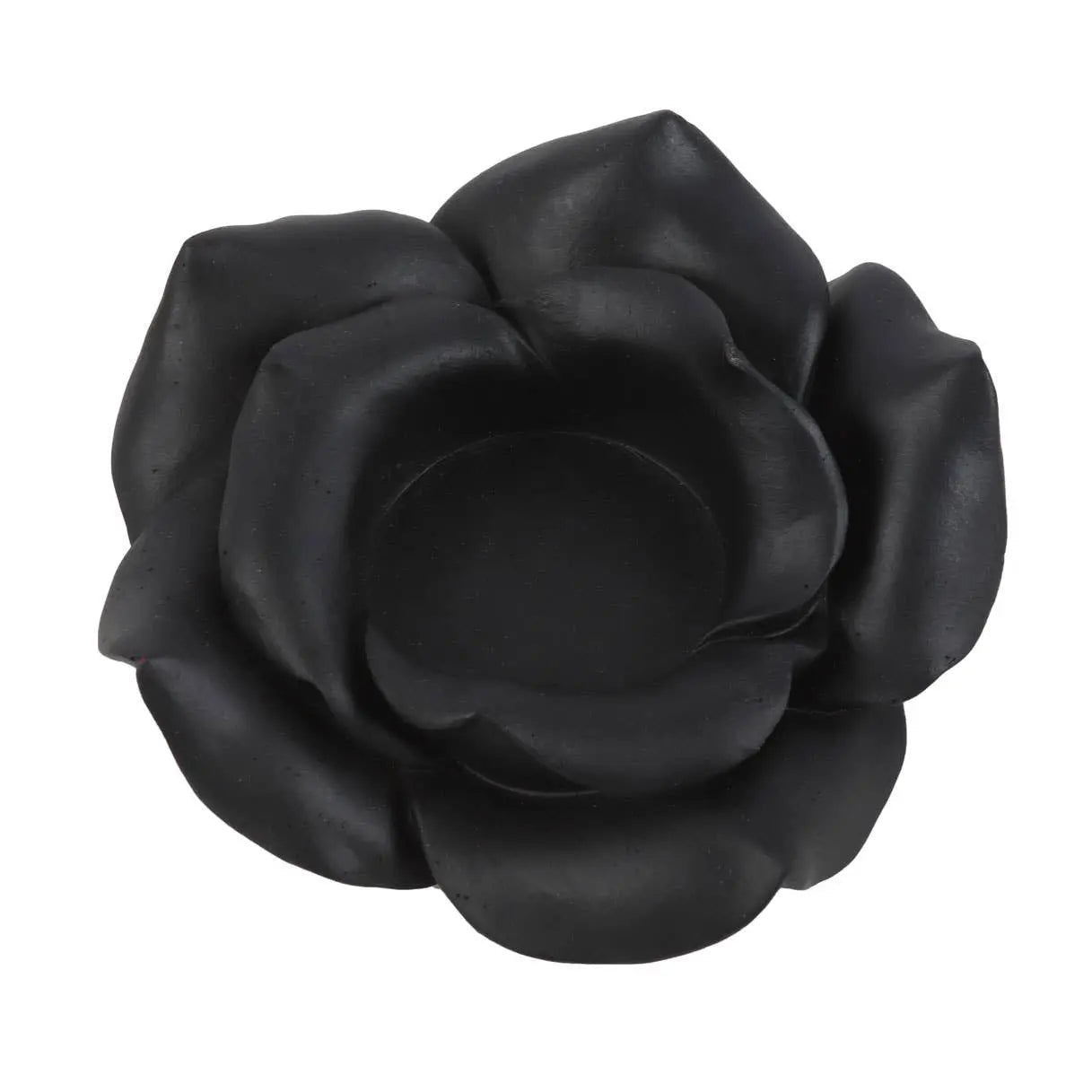 Black Rose Resin Tealight Candle Holder | | Wiccan Center