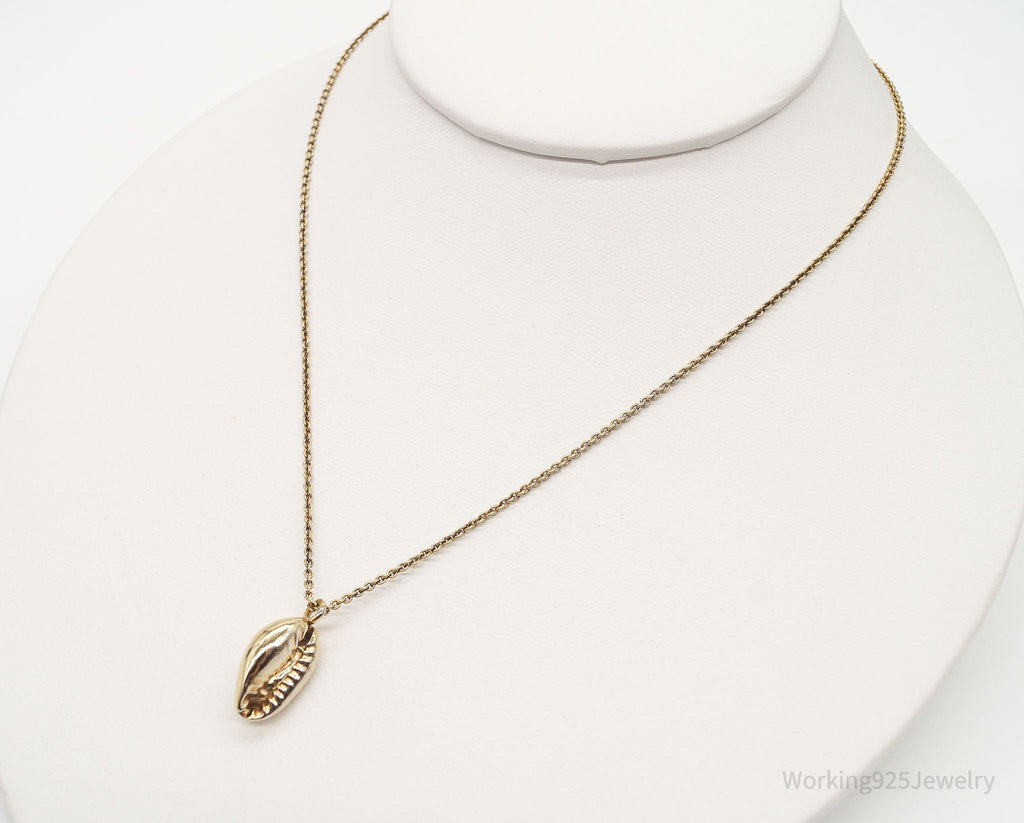Vintage Mexico Designer Coffee Bean Gold Vermeil Sterling Silver Necklace 16" | Jewelry > Necklaces > Pendants | Wiccan Center