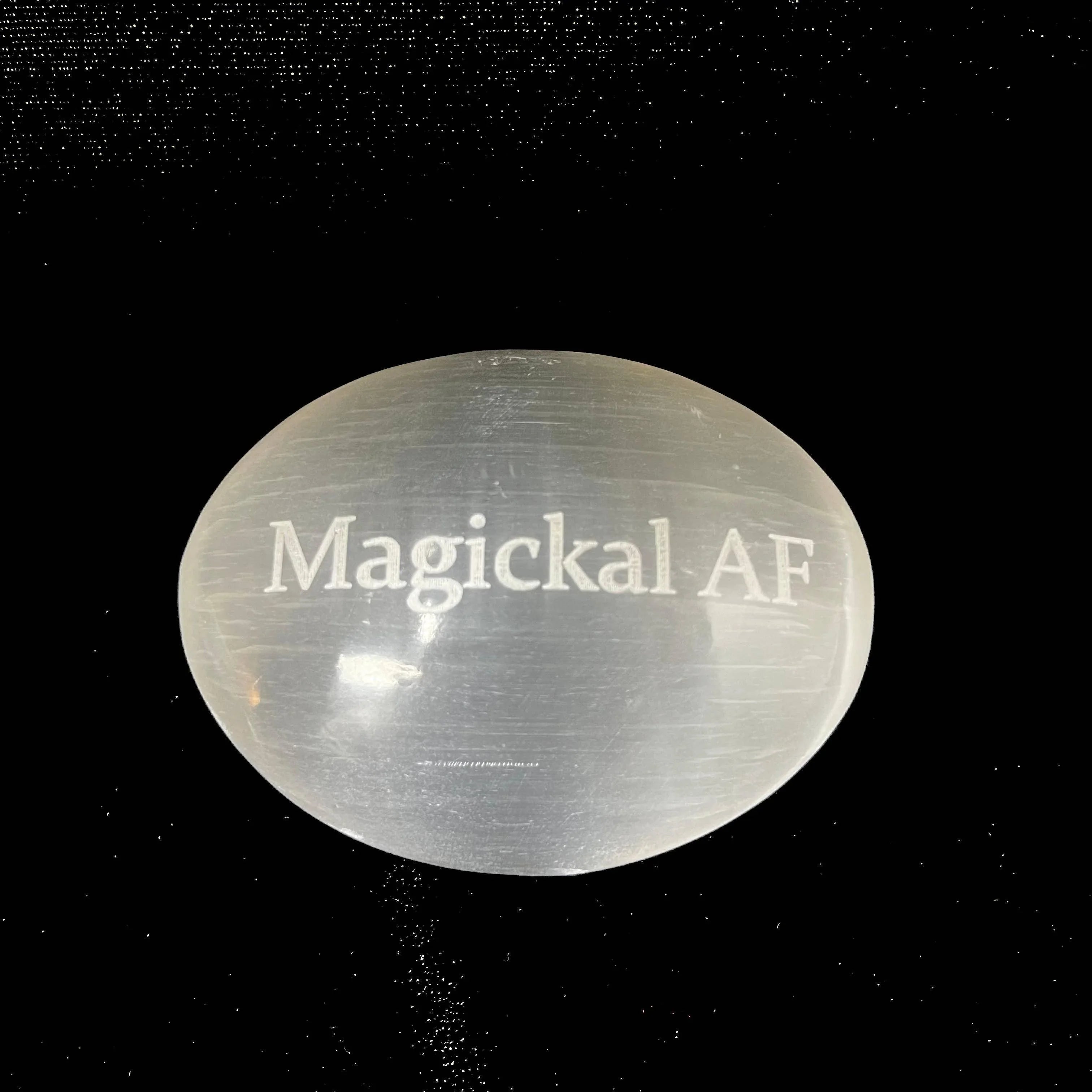 Humorous Selenite Palm Stones