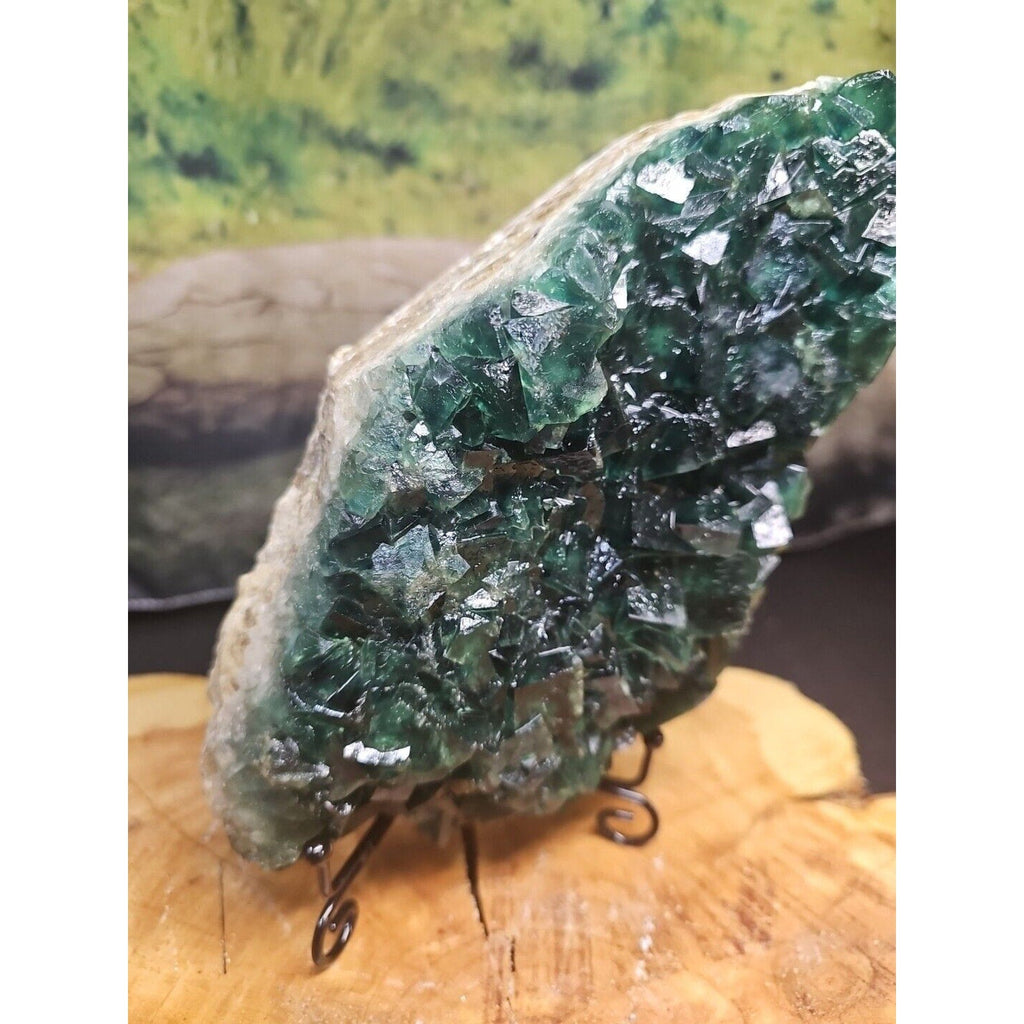 3.2lb NATURAL Green FLUORITE Quartz Crystal Cluster Mineral Specimen | Geodes & Clusters | Wiccan Center