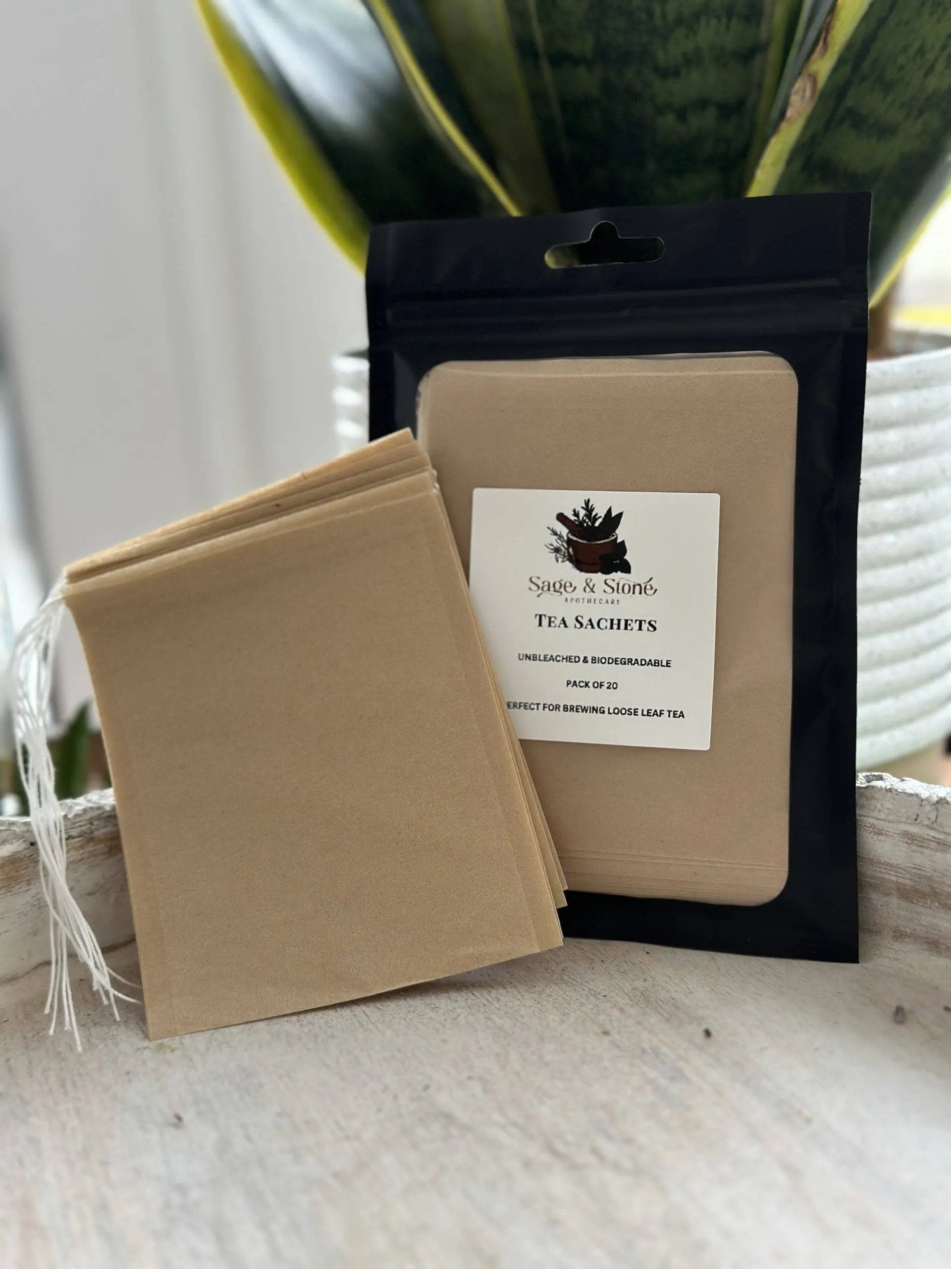 Tea Sachet biodegradable loose leaf tea bags | Apothecary Herbs | Wiccan Center