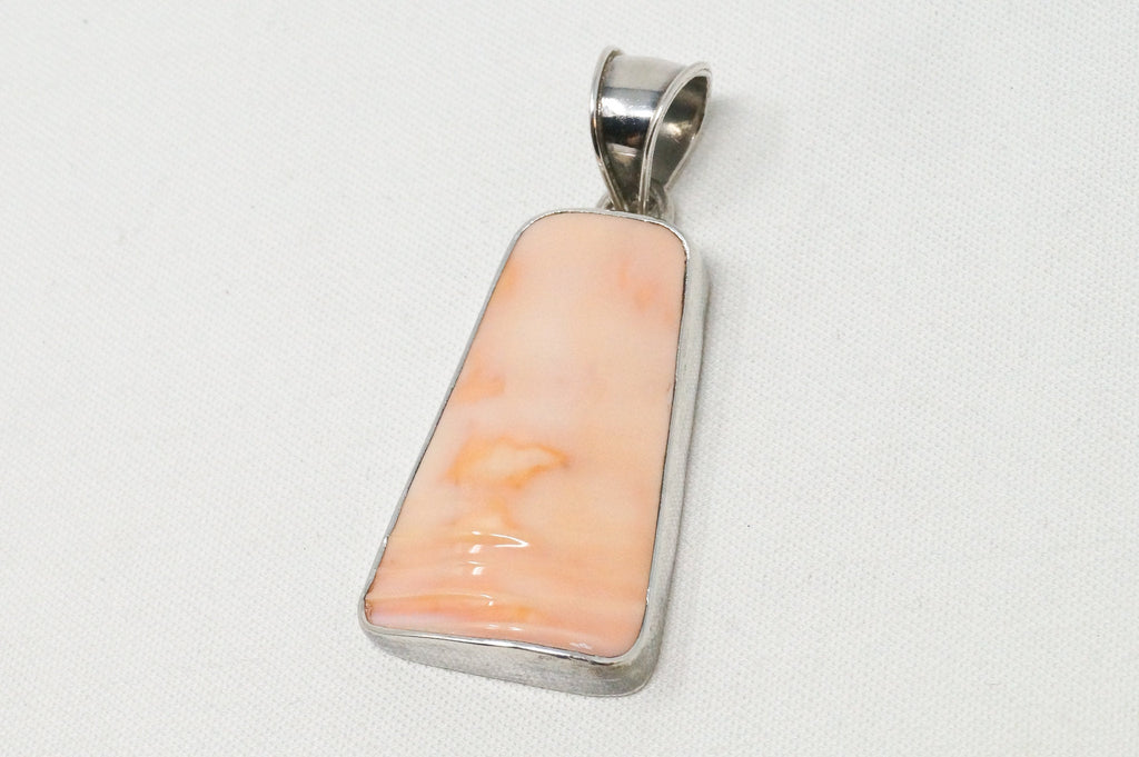 Vintage Peach Gemstone Sterling Silver Necklace Pendant | Jewelry > Necklaces > Pendants | Wiccan Center