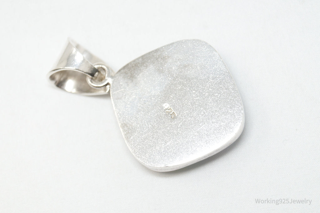 Vintage Large Dichroic Glass Sterling Silver Necklace Pendant | Jewelry > Necklaces > Pendants | Wiccan Center