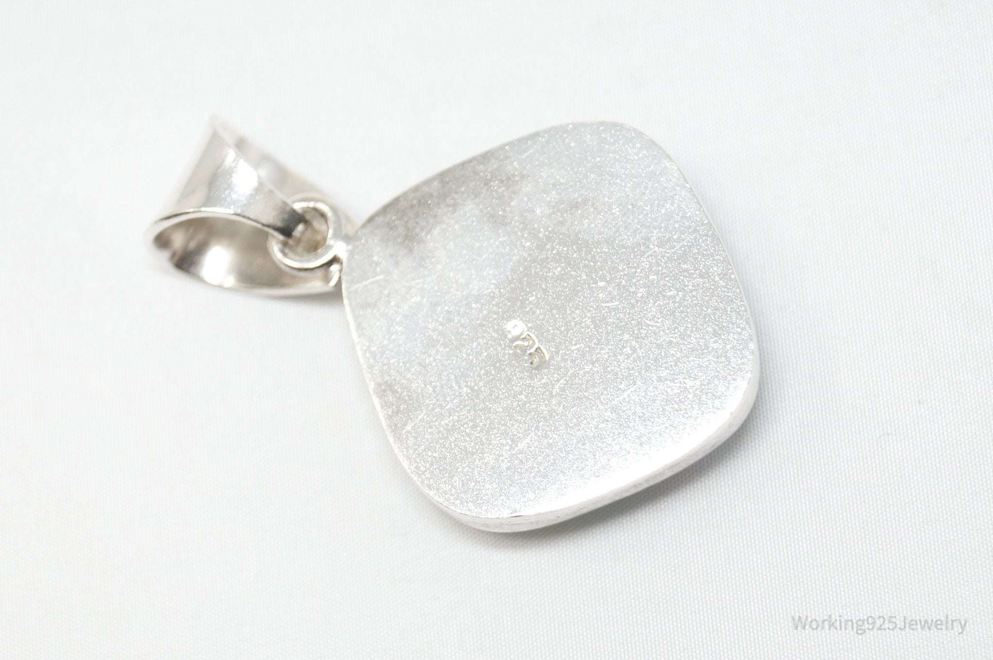 Vintage Large Dichroic Glass Sterling Silver Necklace Pendant | Jewelry > Necklaces > Pendants | Wiccan Center