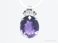 Vintage Amethyst Cubic Zirconia Sterling Silver Necklace Pendant | Jewelry > Necklaces > Pendants | Wiccan Center