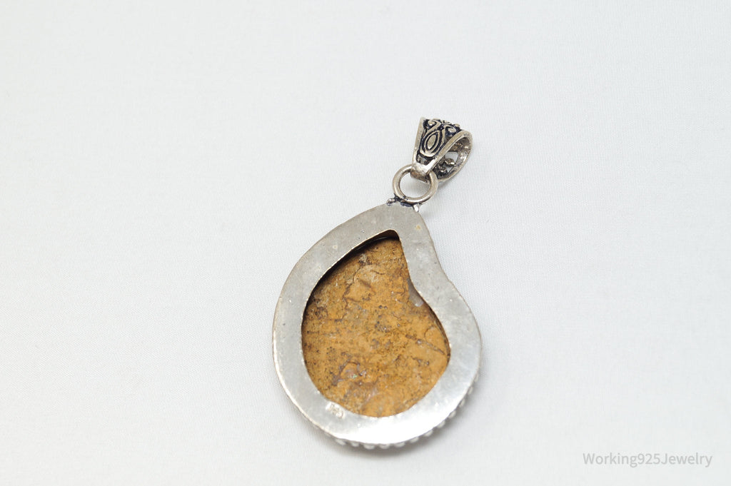 Vintage Large Ammonite Fossil Shell Sterling Silver Necklace Pendant | Jewelry > Necklaces > Pendants | Wiccan Center