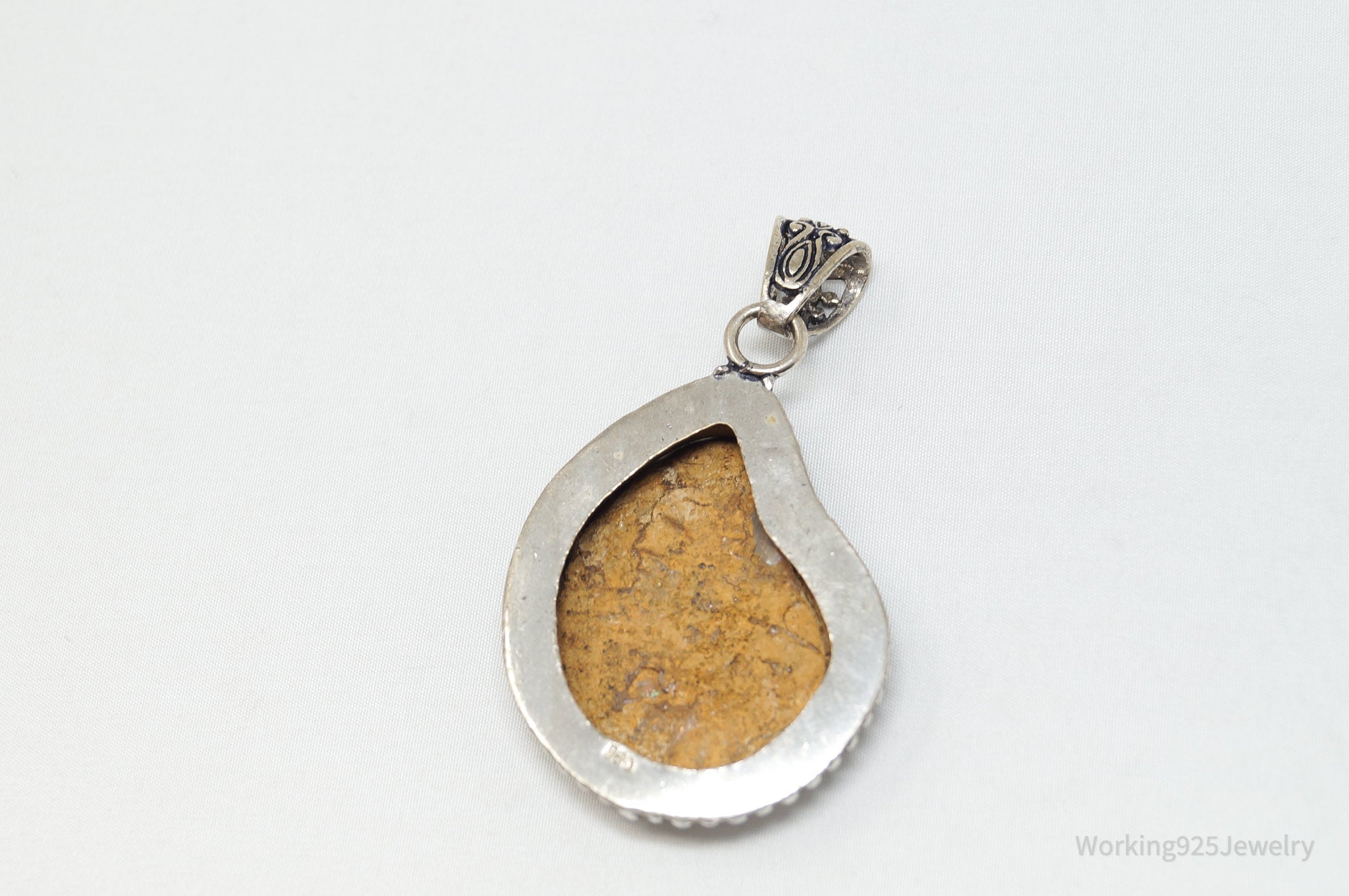 Vintage Large Ammonite Fossil Shell Sterling Silver Necklace Pendant | Jewelry > Necklaces > Pendants | Wiccan Center