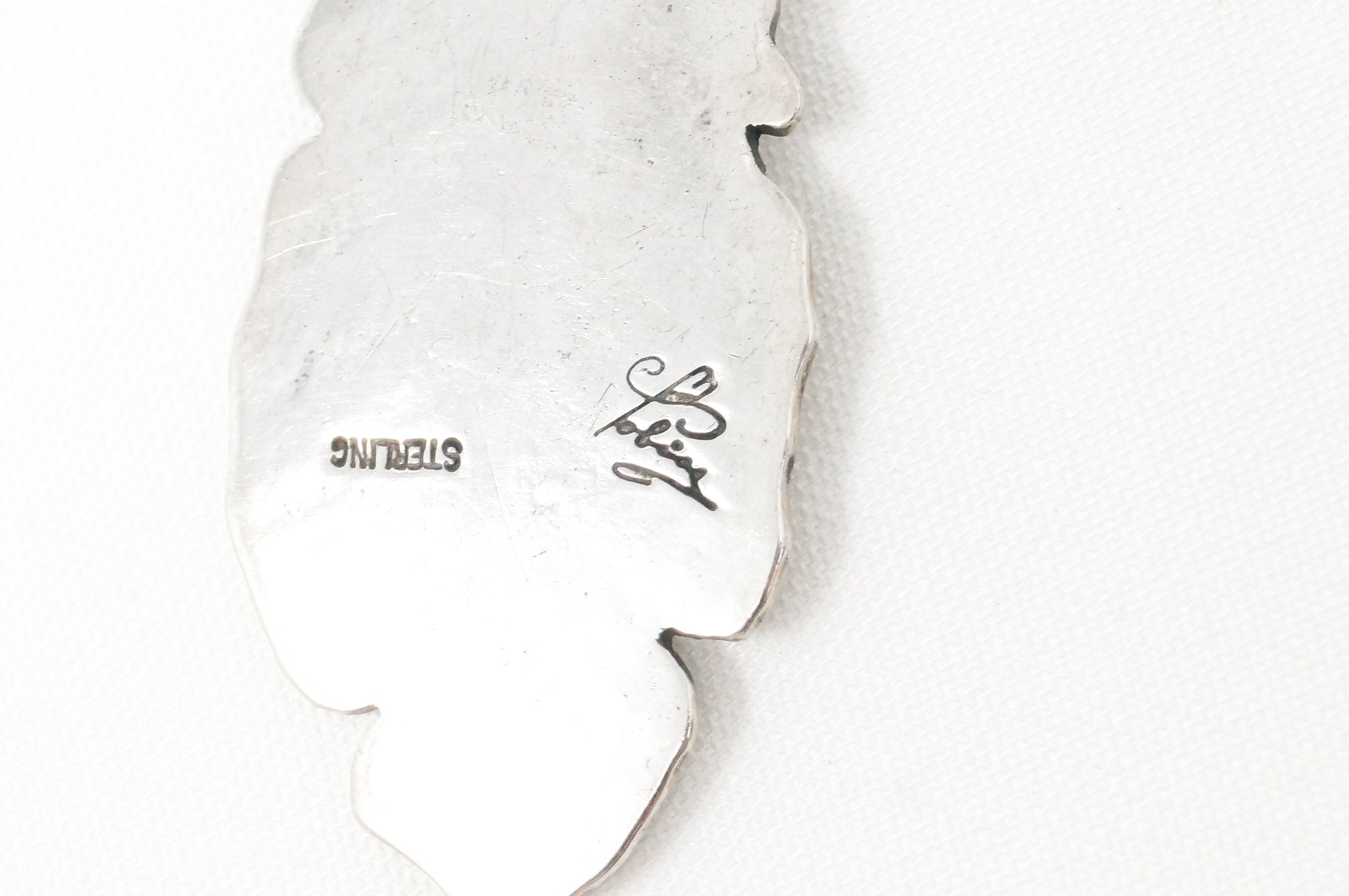 Native American Tobias Brass Feather Handmade Sterling Silver Necklace Pendant | Jewelry > Necklaces > Pendants | Wiccan Center
