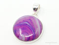 Vintage Designer TGGC Large Pink Agate Sterling Silver Necklace Pendant | Jewelry > Necklaces > Pendants | Wiccan Center