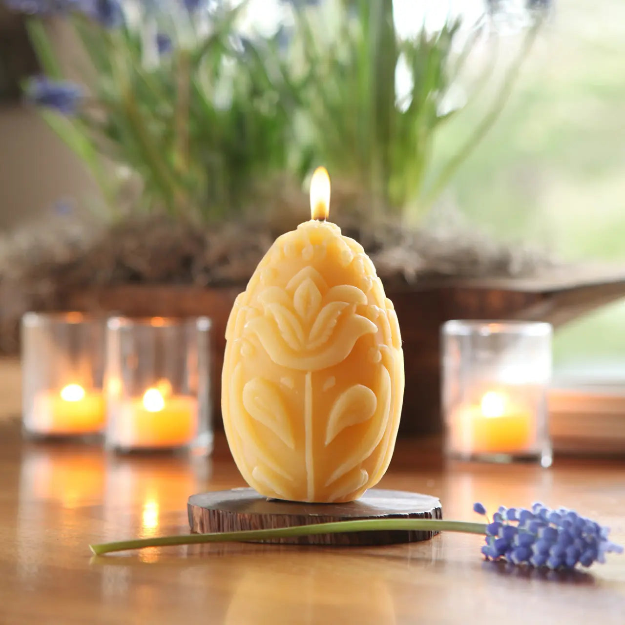 Beeswax Egg Pillar | Candles | Wiccan Center
