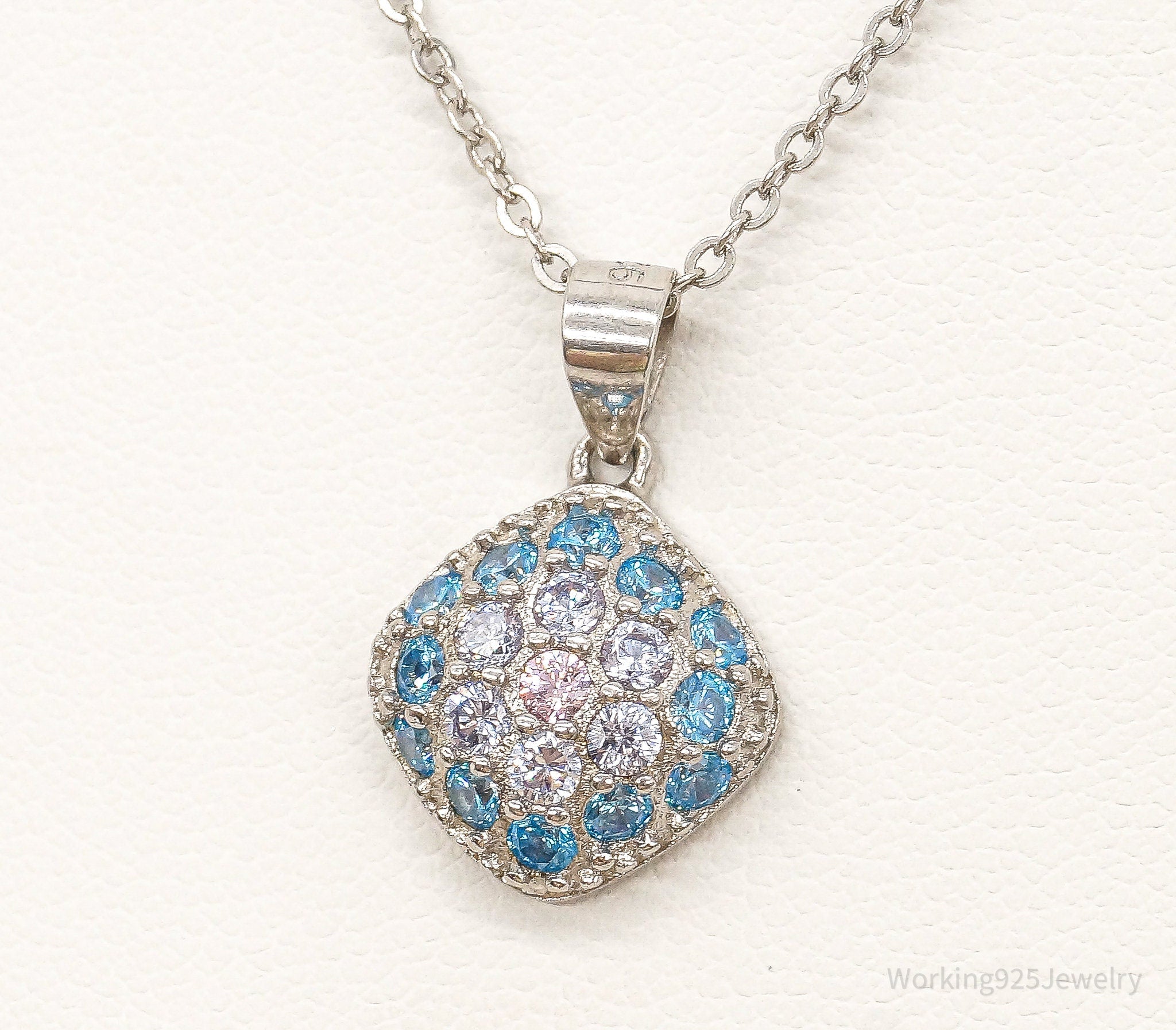 Designer Ryze Cubic Zirconia Sterling Silver Necklace | Jewelry > Necklaces > Pendants | Wiccan Center
