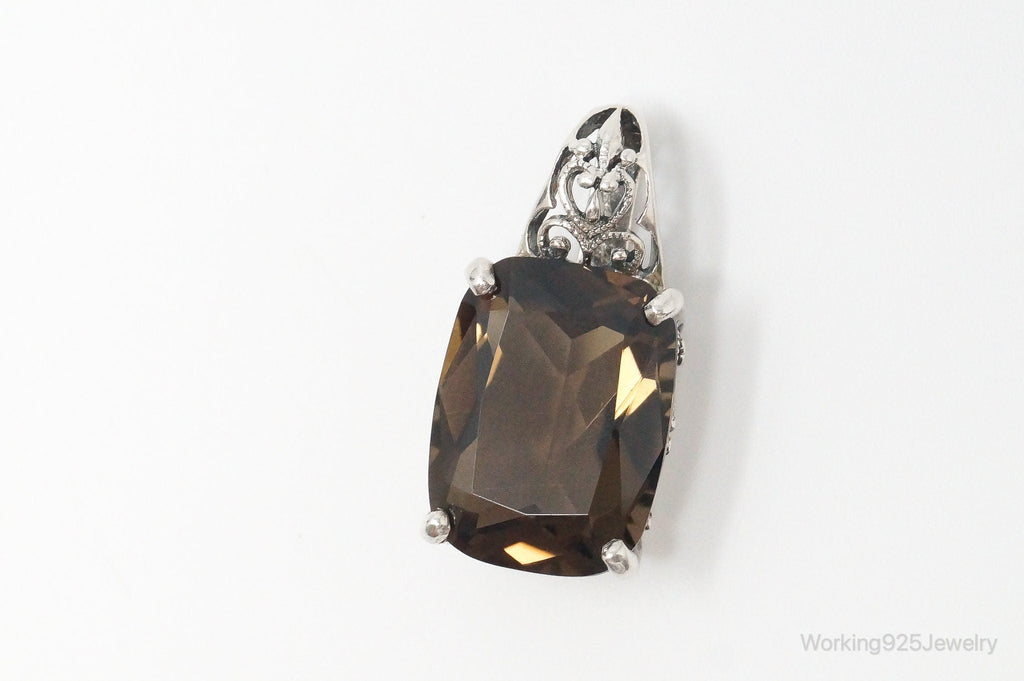 Vintage Designer CNA Large Smoky Topaz Sterling Silver Pendant | Jewelry > Necklaces > Pendants | Wiccan Center