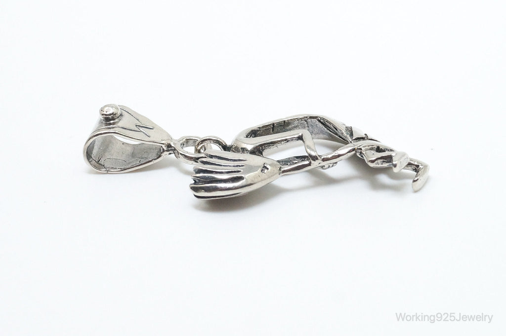 Large Vintage Native American Dancing Kokopelli Sterling Silver Pendant | Jewelry > Necklaces > Pendants | Wiccan Center