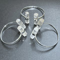 Quartz Crystal Point Adjustable Cuff Bangle Bracelet (Silver Plated) Costume Jewelry Supply | Jewelry > Bracelets > Cuff Bracelets | Wiccan Center