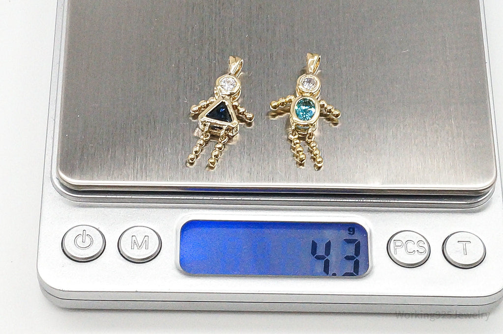 Gold Vermeil Cubic Zirconia Blue Topaz Sapphire Sterling Silver Pendants | Jewelry > Necklaces > Pendants | Wiccan Center