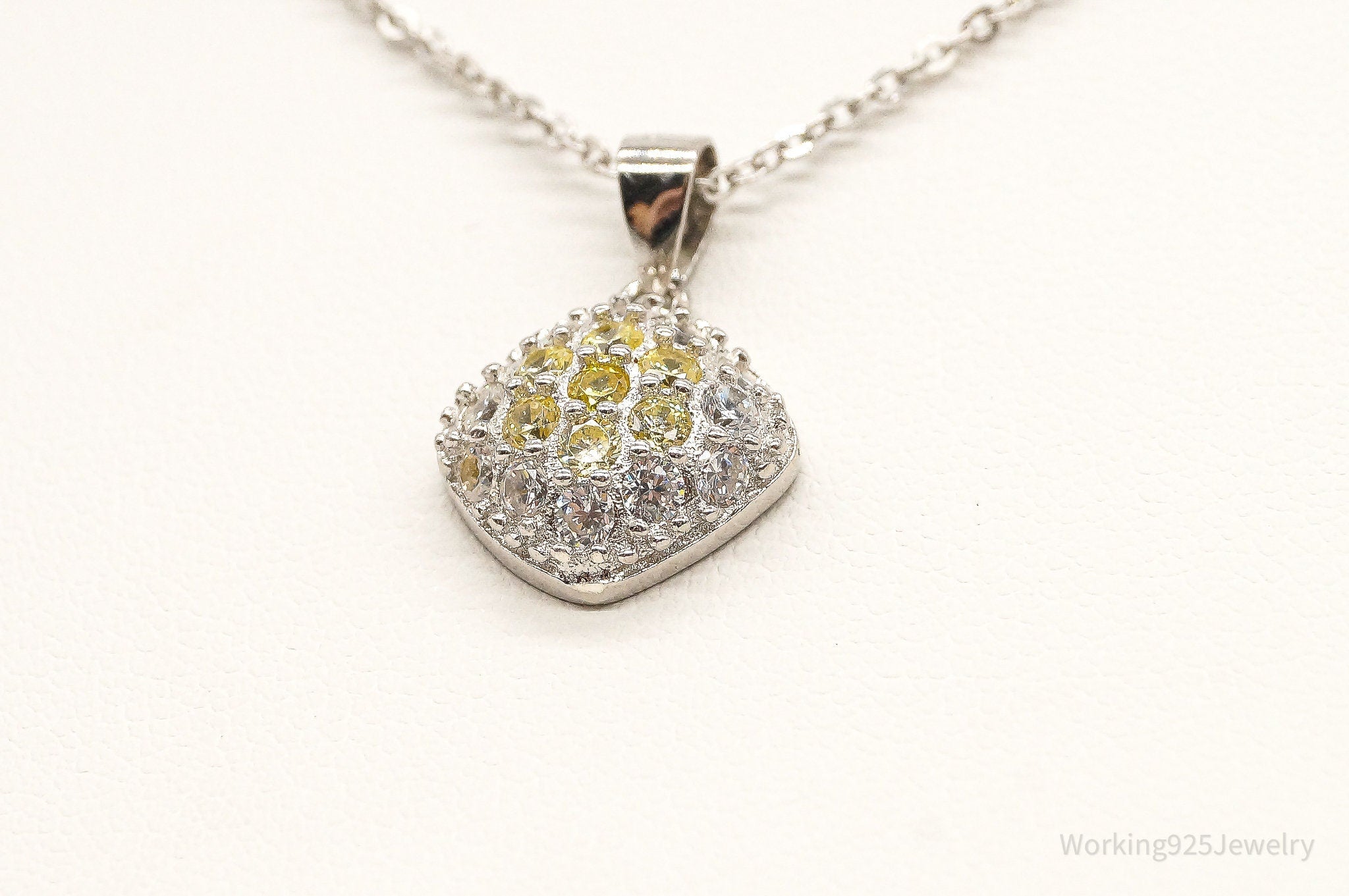 Designer Ryze Cubic Zirconia Sterling Silver Necklace | Jewelry > Necklaces > Pendants | Wiccan Center