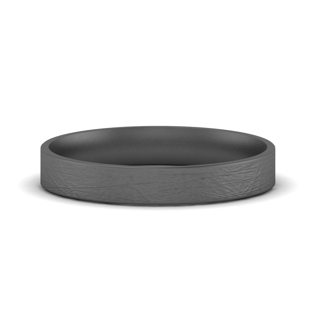 Ice Textured Mens 5mm Comfort Fit Wedding Band