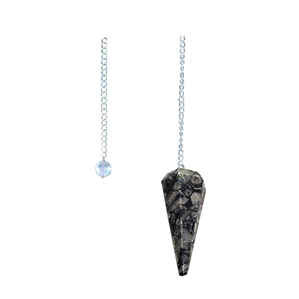 6-sided Pendulum - Black Coral Fossil | Pendulum | Wiccan Center