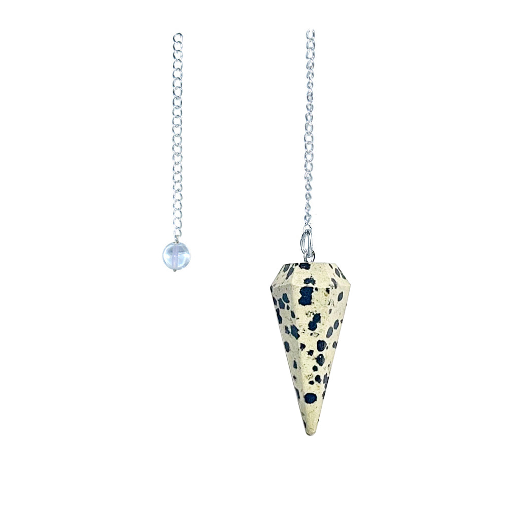 6 sided Pendulum - Dalmatian Jasper | Pendulum | Wiccan Center