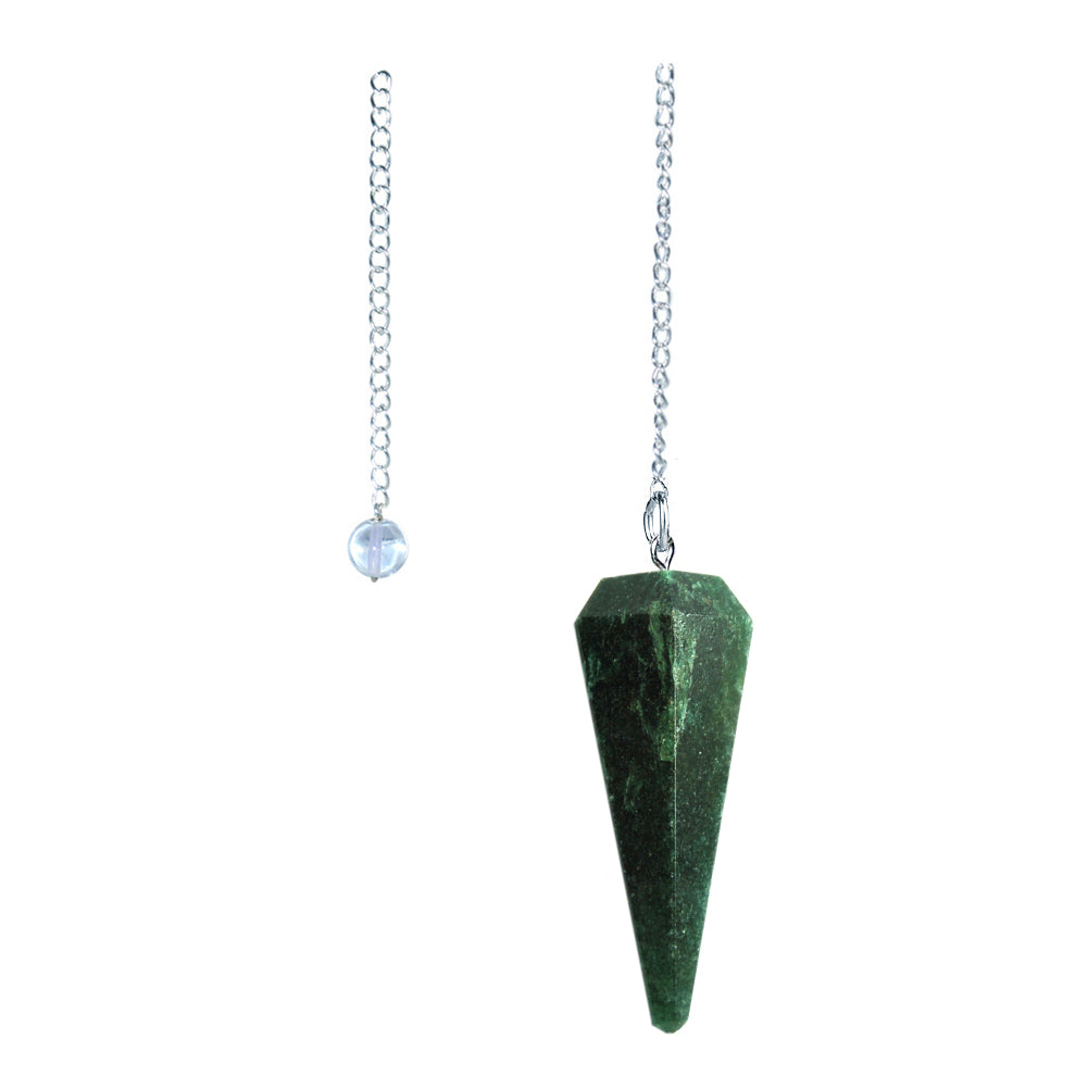 6 sided Pendulum - Dark Green Agate | Pendulum | Wiccan Center
