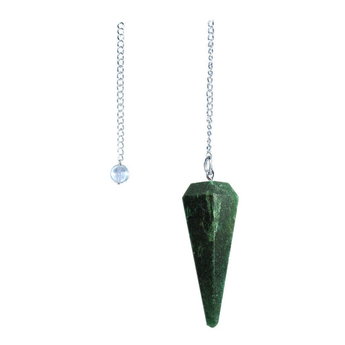 6 sided Pendulum - Dark Green Agate | Pendulum | Wiccan Center