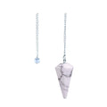 6 sided Pendulum - Howlite | Pendulum | Wiccan Center
