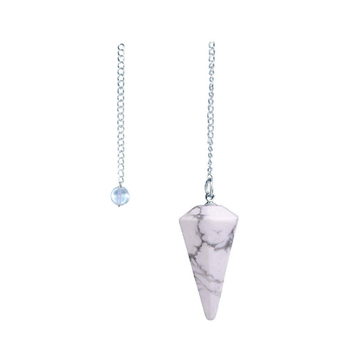6 sided Pendulum - Howlite | Pendulum | Wiccan Center