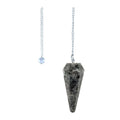 6 sided Pendulum - Indigo Gabbro (Mystic Merlinite) | Pendulum | Wiccan Center