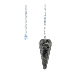 6 sided Pendulum - Indigo Gabbro (Mystic Merlinite) | Pendulum | Wiccan Center