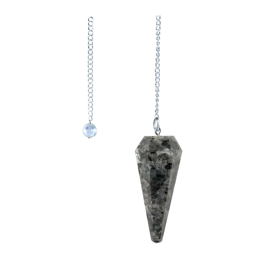 6 sided Pendulum - Indigo Gabbro (Mystic Merlinite) | Pendulum | Wiccan Center